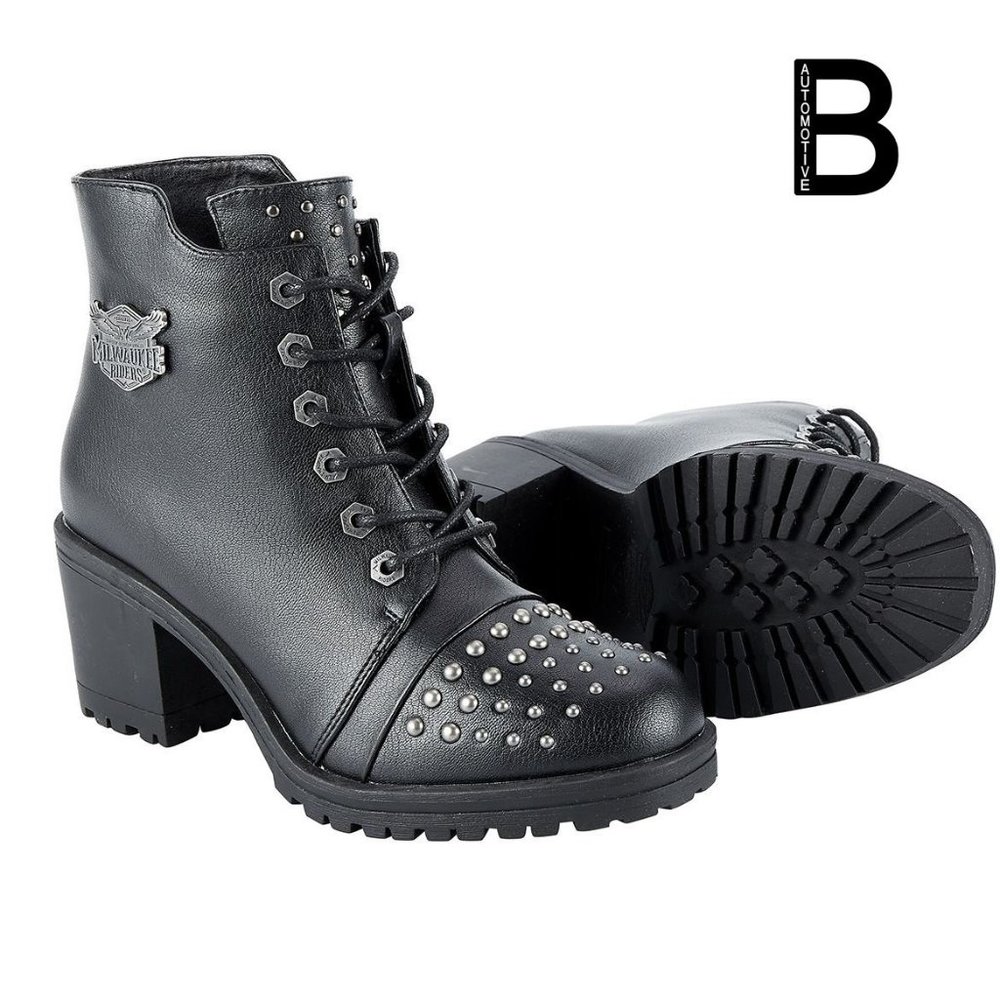 Women's Studded Motorcycle Boots
